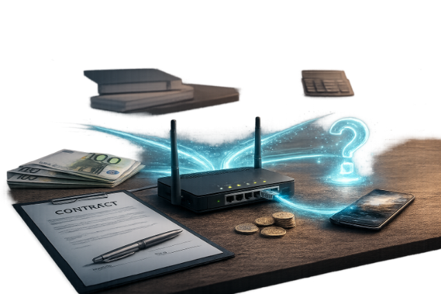 Cena připojení a doplňkové služby